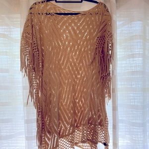 Boho Tan Poncho